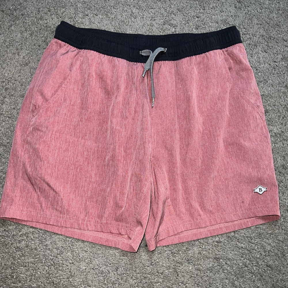 Burlebo Everyday Shorts Mens Small Heather Red 7" Stretch Performance